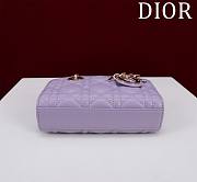 Dior Lady d-joy-micro Leather with Velvet purble - 5