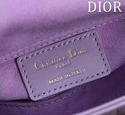 Dior Lady d-joy-micro Leather with Velvet purble - 4