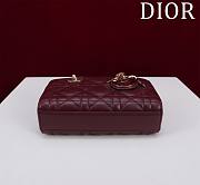 Dior Lady d-joy-micro Leather with Velvet burgundy - 5