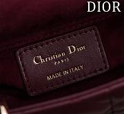 Dior Lady d-joy-micro Leather with Velvet burgundy - 2