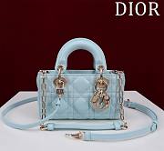 Dior Lady d-joy-micro Leather with Velvet blue - 1