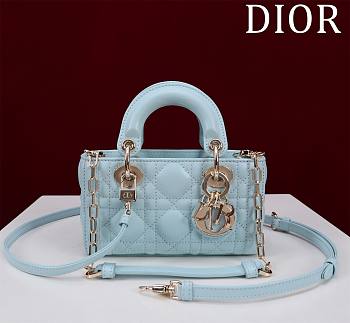 Dior Lady d-joy-micro Leather with Velvet blue