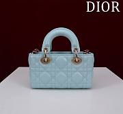 Dior Lady d-joy-micro Leather with Velvet blue - 6