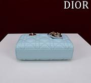 Dior Lady d-joy-micro Leather with Velvet blue - 5