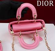 Dior Lady d-joy-micro Leather with Velvet pink - 3