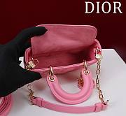 Dior Lady d-joy-micro Leather with Velvet pink - 2