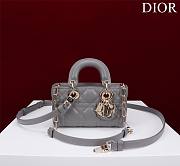 Dior Lady d-joy-micro Leather with Velvet gray - 1