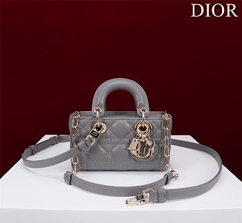 Dior Lady d-joy-micro Leather with Velvet gray