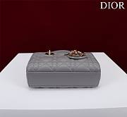 Dior Lady d-joy-micro Leather with Velvet gray - 6