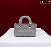 Dior Lady d-joy-micro Leather with Velvet gray - 5