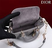 Dior Lady d-joy-micro Leather with Velvet gray - 3