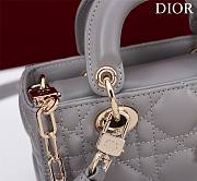 Dior Lady d-joy-micro Leather with Velvet gray - 2