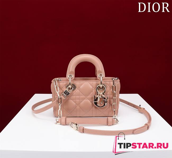 Dior Lady d-joy-micro Leather with Velvet rose pink - 1