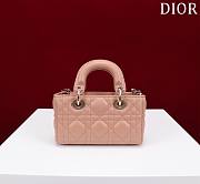 Dior Lady d-joy-micro Leather with Velvet rose pink - 5