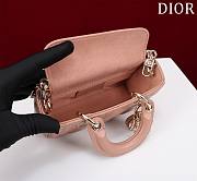 Dior Lady d-joy-micro Leather with Velvet rose pink - 4