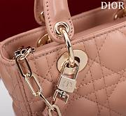 Dior Lady d-joy-micro Leather with Velvet rose pink - 3