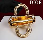 Dior Lady d-joy-micro Leather with Velvet shiny gold - 4