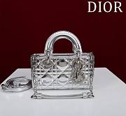 Dior Lady d-joy-micro Leather with Velvet shiny silver - 1