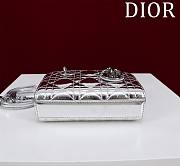 Dior Lady d-joy-micro Leather with Velvet shiny silver - 6