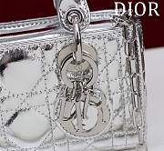 Dior Lady d-joy-micro Leather with Velvet shiny silver - 2