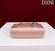 Dior Lady d-joy-micro Leather with Velvet shiny rose - 5