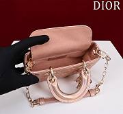 Dior Lady d-joy-micro Leather with Velvet shiny rose - 4