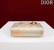 Dior Lady d-joy-micro Leather with Velvet shiny yellow orange - 6