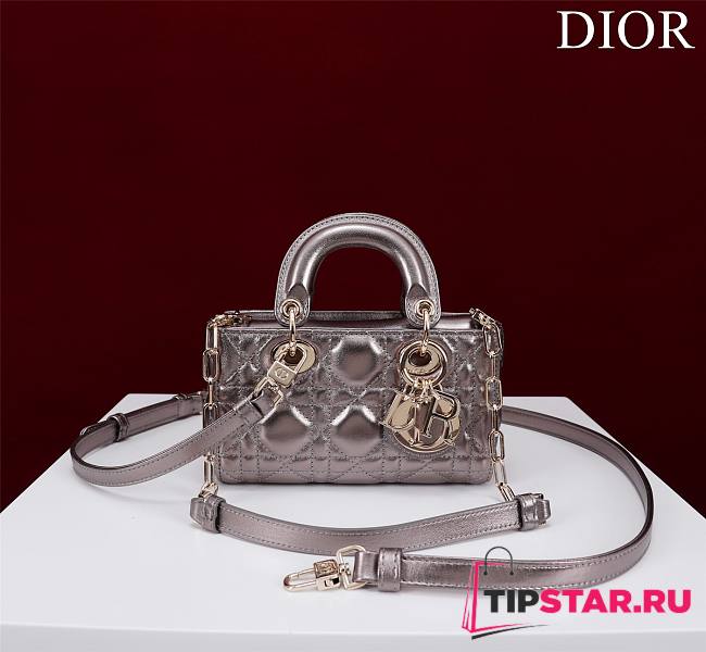 Dior Lady d-joy-micro Leather with Velvet shiny purple - 1