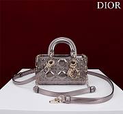 Dior Lady d-joy-micro Leather with Velvet shiny purple - 1