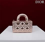 Dior Lady d-joy-micro Leather with Velvet shiny pink - 6