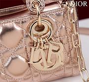 Dior Lady d-joy-micro Leather with Velvet shiny pink - 3