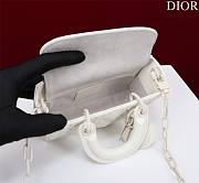 Dior Lady d-joy-micro Leather with Velvet shiny white - 5