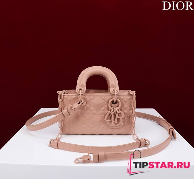 Dior Lady d-joy-micro Leather with Velvet shiny rose pink - 1