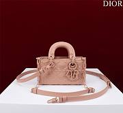 Dior Lady d-joy-micro Leather with Velvet shiny rose pink - 1