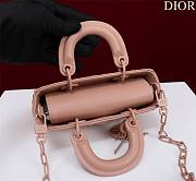 Dior Lady d-joy-micro Leather with Velvet shiny rose pink - 3