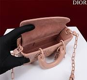 Dior Lady d-joy-micro Leather with Velvet shiny rose pink - 4