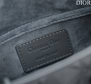 Dior Lady d-joy-micro Leather with Velvet shiny gray blue - 3