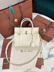 Loro Piana Loom Bag L25 Calfskin Whispering White - 1