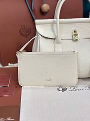 Loro Piana Loom Bag L25 Calfskin Whispering White - 5