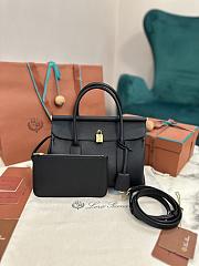 Loro Piana Loom Bag L25 Calfskin Black - 4