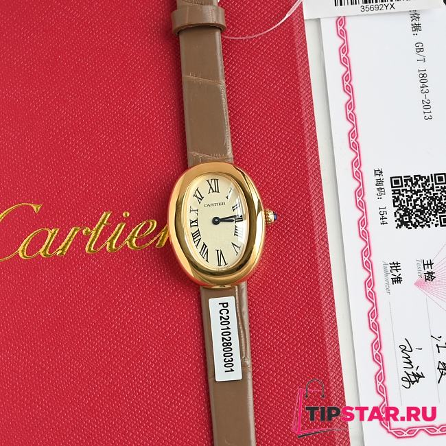 Cartier Baignoire Watch In Brown - 1