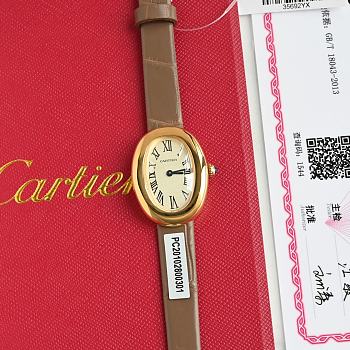 Cartier Baignoire Watch In Brown