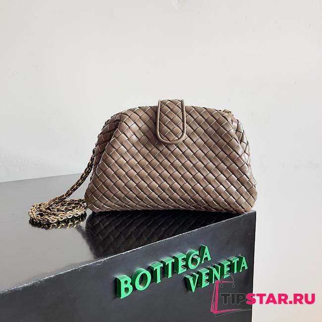 Bottega Veneta Small Lauren 1980 clutch in padded brown - 1