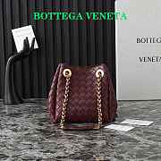 Bottega Veneta Small Parachute Shoulder bag in supple Intrecciato leather burgundy - 1