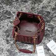 Bottega Veneta Small Parachute Shoulder bag in supple Intrecciato leather burgundy - 4