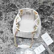 Bottega Veneta Small Parachute Shoulder bag in supple Intrecciato leather white - 5