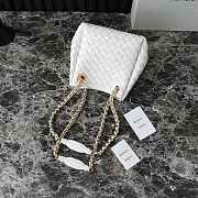 Bottega Veneta Small Parachute Shoulder bag in supple Intrecciato leather white - 2