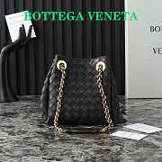 Bottega Veneta Small Parachute Shoulder bag in supple Intrecciato leather black - 1