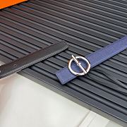 Hermes Metal buckle Double-faced belt in Swift and Epsom Purble - 3