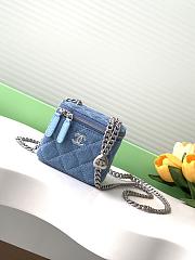 Chanel Mini Vanity With Chain In Denim - 1